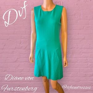 DIANE VON FURSTENBERG DVF Green Dress